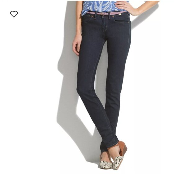 Madewell Boho Skinny Skinny Jeans Dark Wash Straight Leg Jeans Size 28 US 6 - Picture 1 of 2
